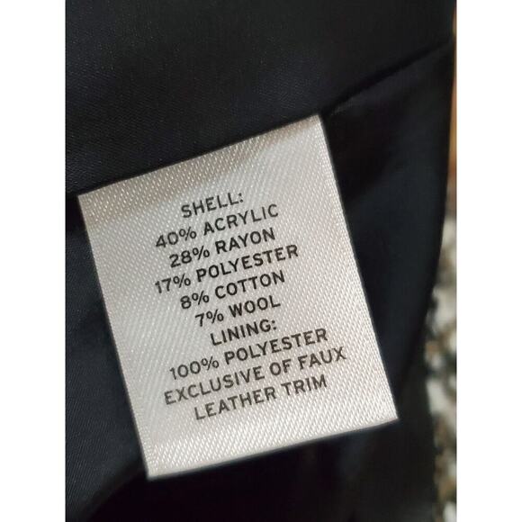 Halogen Women's Multicolor Acrylic Faux Leather Trim Back Zip Mini Skirt Size 2 - Picture 8 of 10